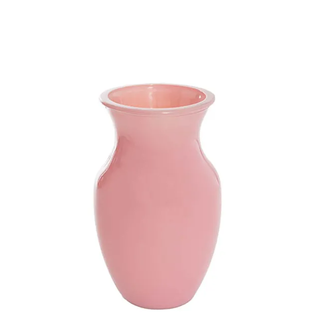 Glass Ginger Flared Vase Solid Pink (12Dx20cmH)
