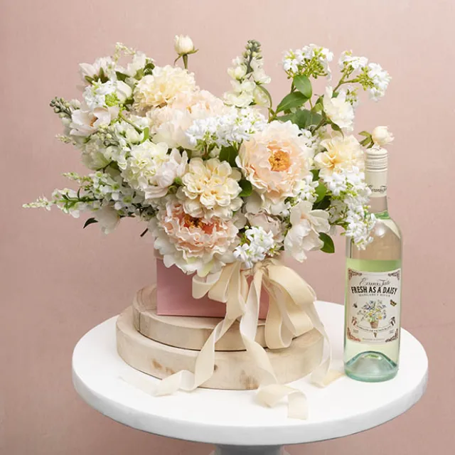 Medium No.6 Posy Box Autolock Base Pk10 Baby Pink (16x12cmH)