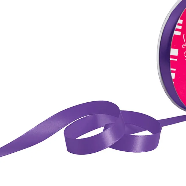 Bulk Ribbon Single Face Satin Violet (15mmx50m)