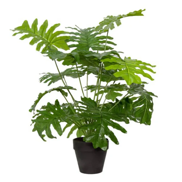 Artificial Philodendron Potted Plant Green (71cmH)
