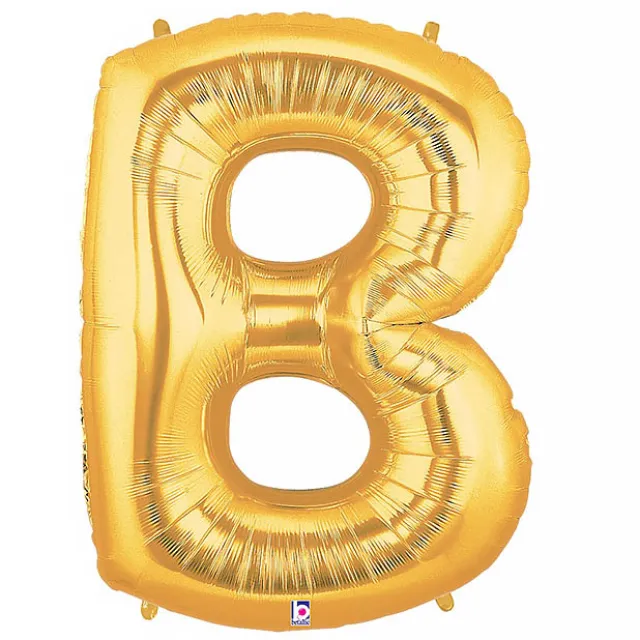 Foil Balloon 40" (101.6cmH) Letter 'B' Gold