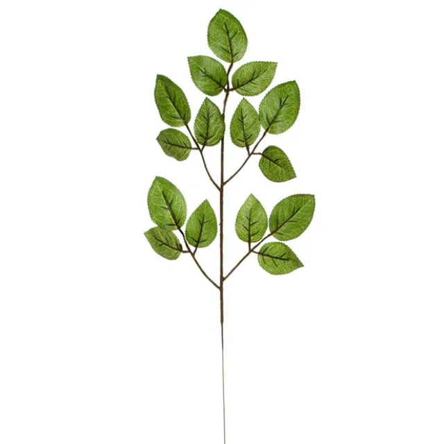 Rose Leaf Spray 6 Pack Green (56cmH)