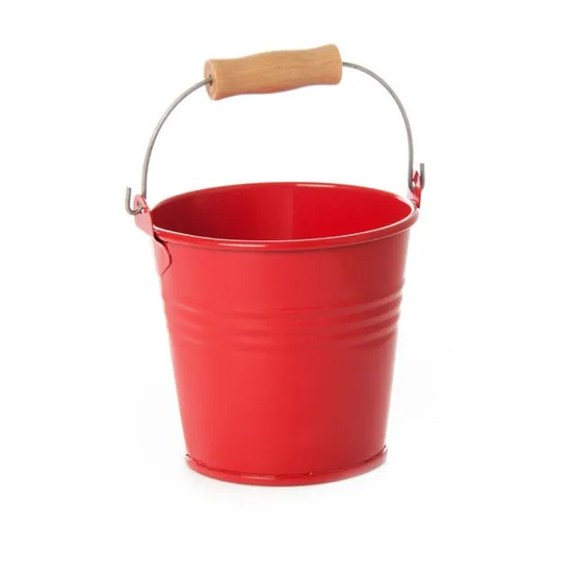 Tin Bucket Bambino Red (8Dx7cmH)