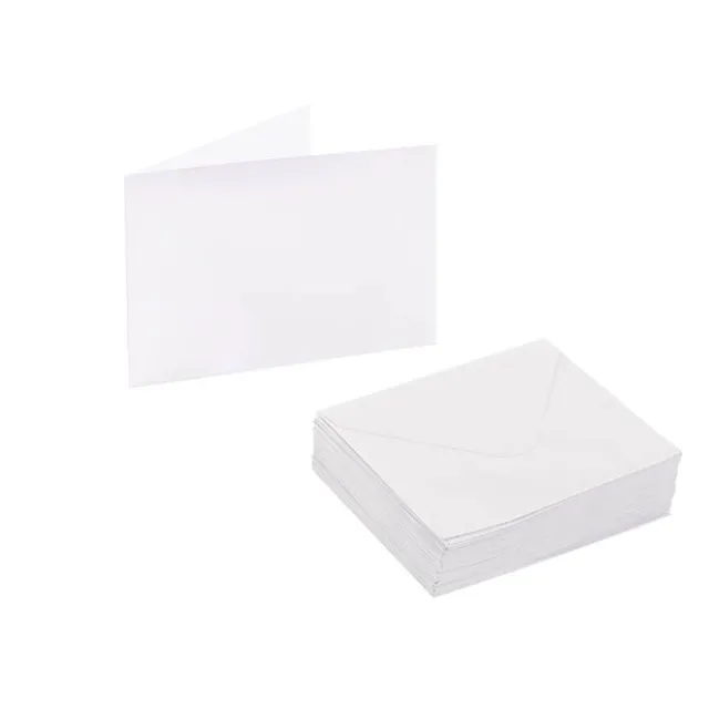 Artisan Folded Card & Envelope Blank White Pack 25(6.5x10cm)