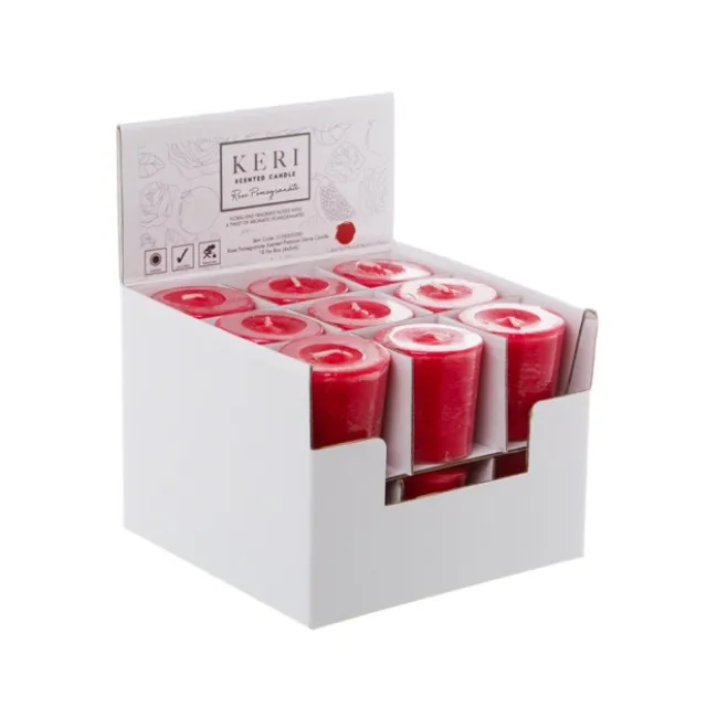 Premium Scented Votive Candle Rose Pomegranate 12 Hour