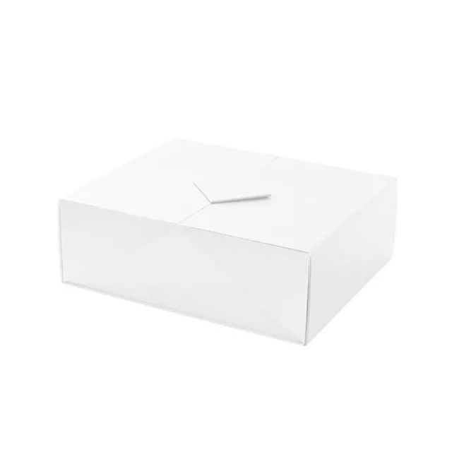 Origami Foldable Luxe Gift Hamper Box White (30x25x10Hcm)