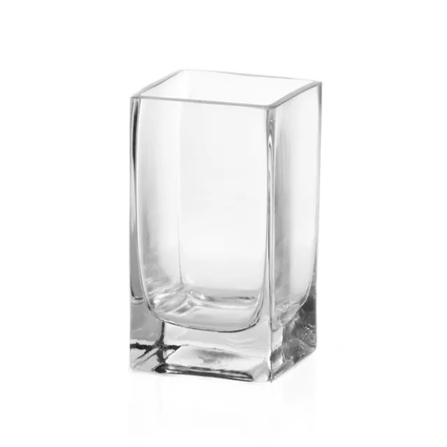 Glass Square Tank Vase 10cm Clear (10x10x20cmH)
