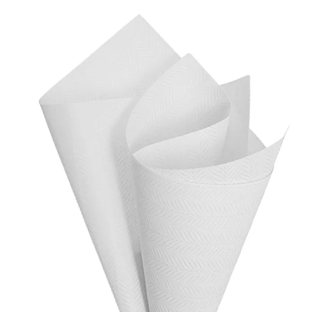 Nonwoven Embossed Wrap Sheets Willow White Pk 50 (50x70cm)