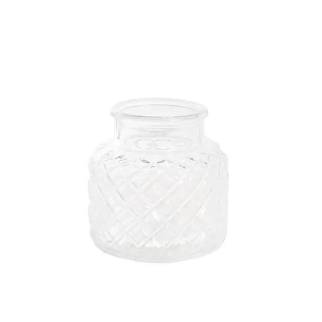 Glass Ann Bottle Vase Small Clear (12.3x12cmH)