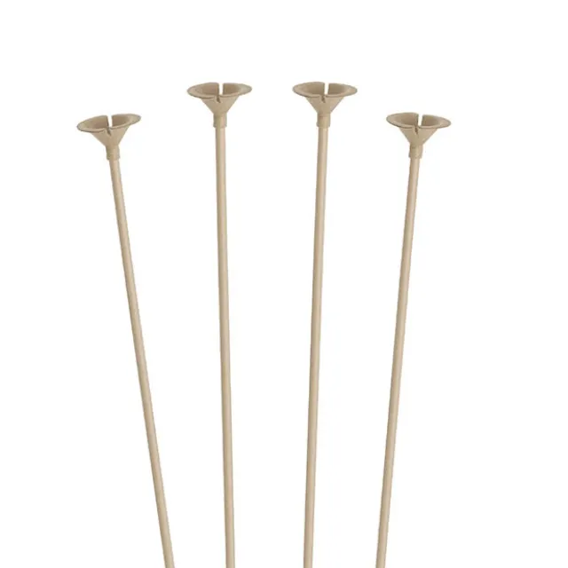 Paper Balloon Cup and Stick Pack 25 Kraft Brown (40cmH)