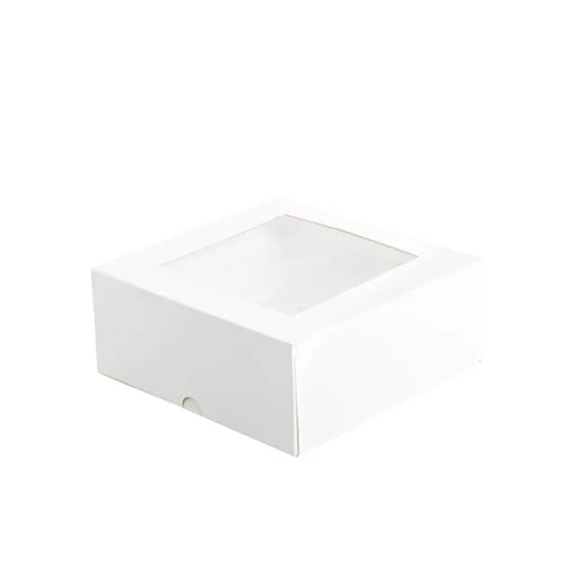 Patisserie Square Window Box 7" White (180x180x75mmH)