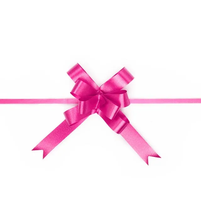 Ribbon Pull Bow Hot Pink (18mmx53cm) Pack 25