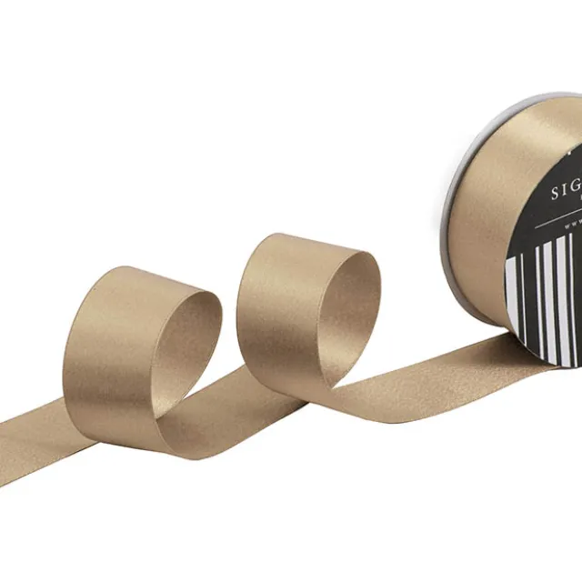 Ribbon Double Face Satin Shimmer Champagne (38mmx20m)