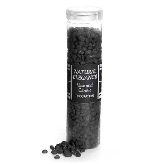 Pebbles Mini Dyed 5-15mm Black (800gm Jar)