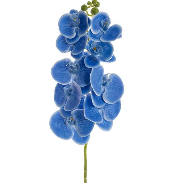Phalaenopsis Orchid 3D Real Look 9 Flowers Blue (100cmH)