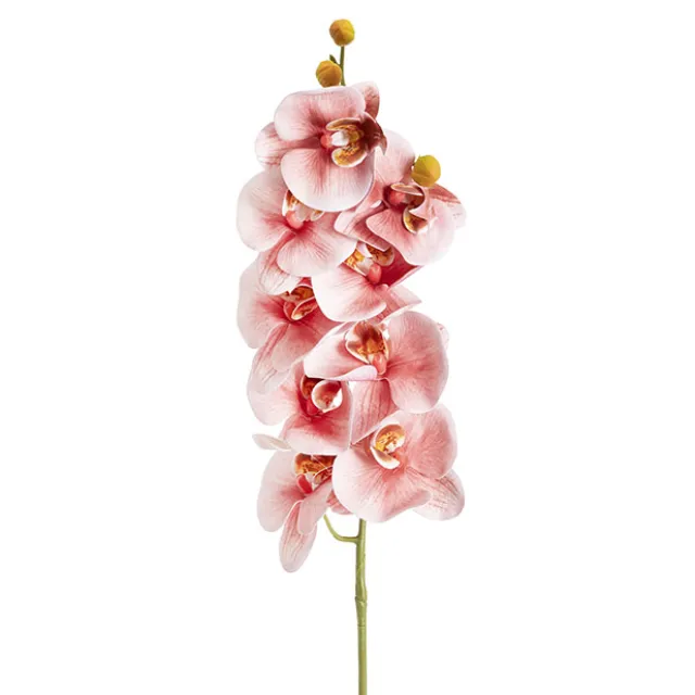 Phalaenopsis Orchid 3D Real Touch x9 Head Dusty Pink (98cmH)