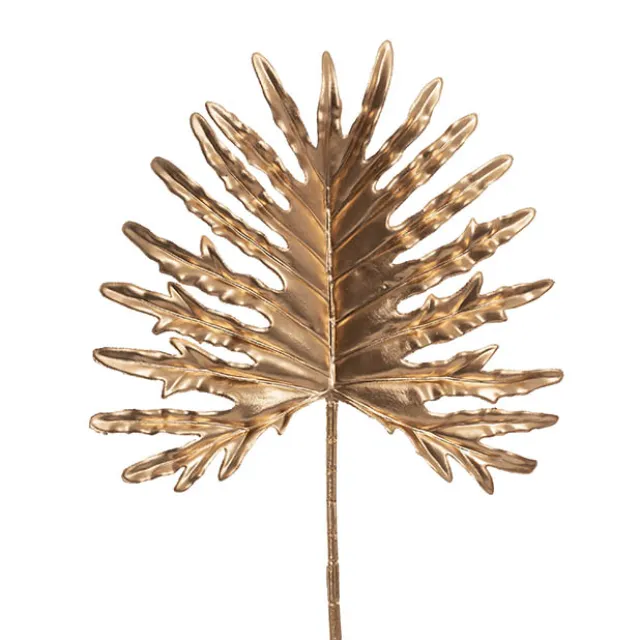 Philo Fingers Leaf Stem Metallic Gold (55cmH)