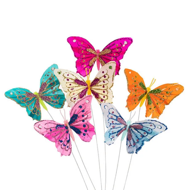 Pick Butterfly 10cm Assorted Pack 12
