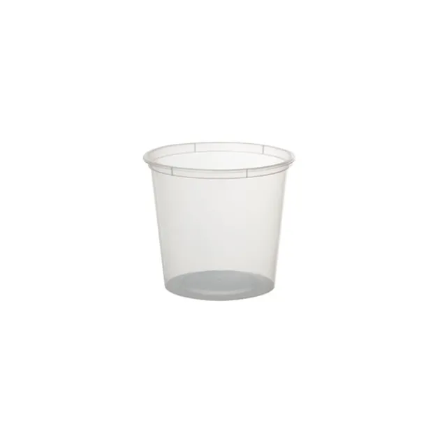 Plastic Container Round 850ml Single Clear (12Dx11cmH)