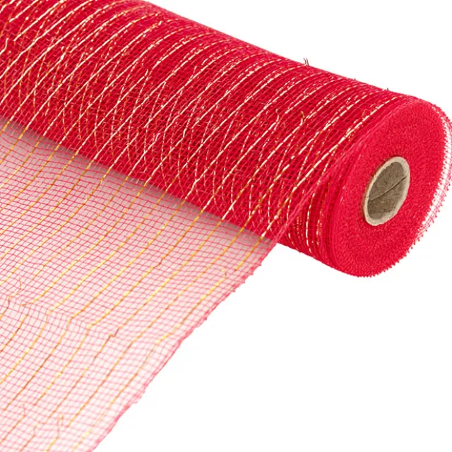 Plastic Mesh Roll Metallic Red (53cmx9m)