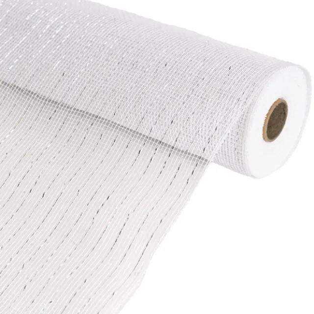 Plastic Mesh Roll Metallic White (53cmx9m)