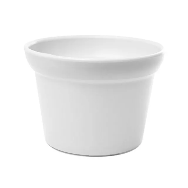 Plastic Pot Large White (17Dx12cmH)