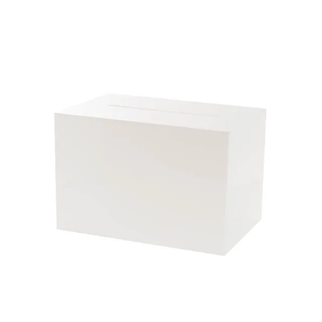 Wishing Well Acrylic Rectangle Box White (30x20x20cmH)