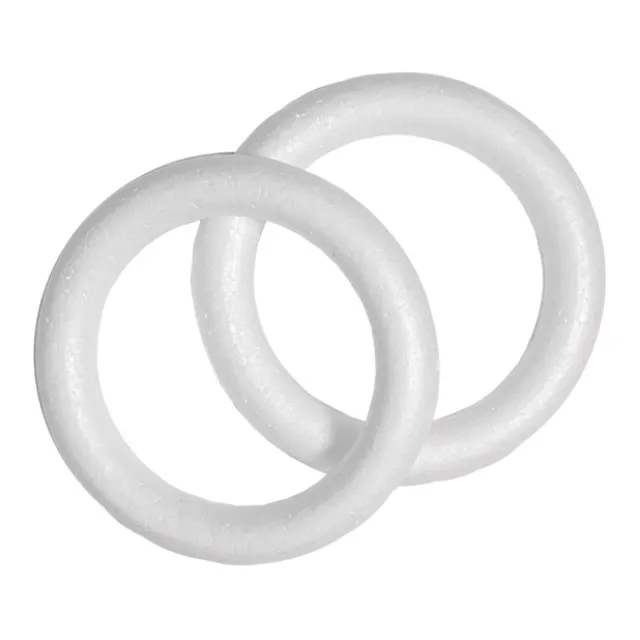 Polystyrene Wreath Full Round Edge (24.5Dx4cm) Pack 2