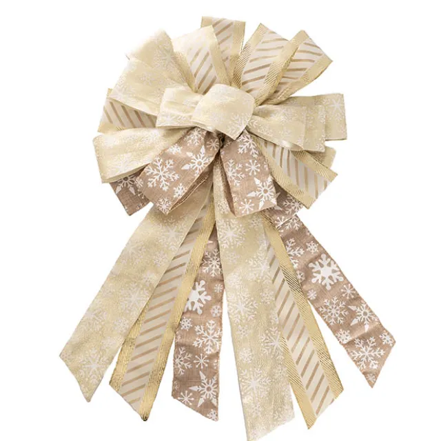 Pre-Made Bow Christmas Ribbon Large Gold (35Wx40Lcm)