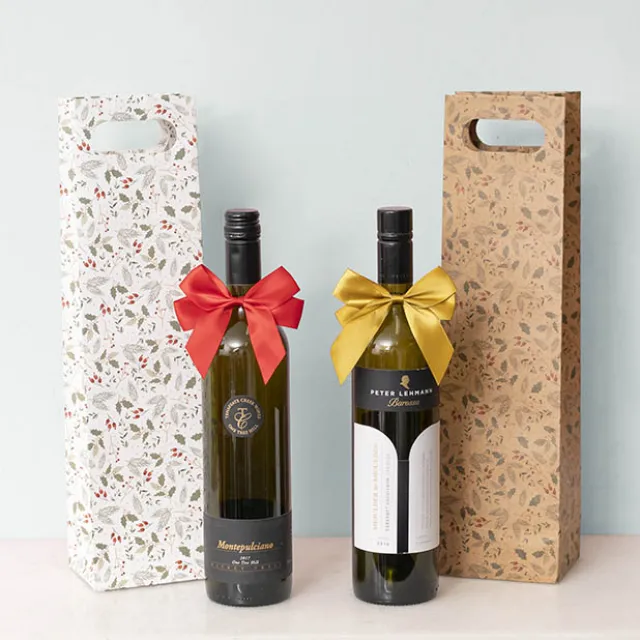 Pre-Made Bow Satin 25mm & Elastic Tie Pk6 Red Gold (10*11cm)