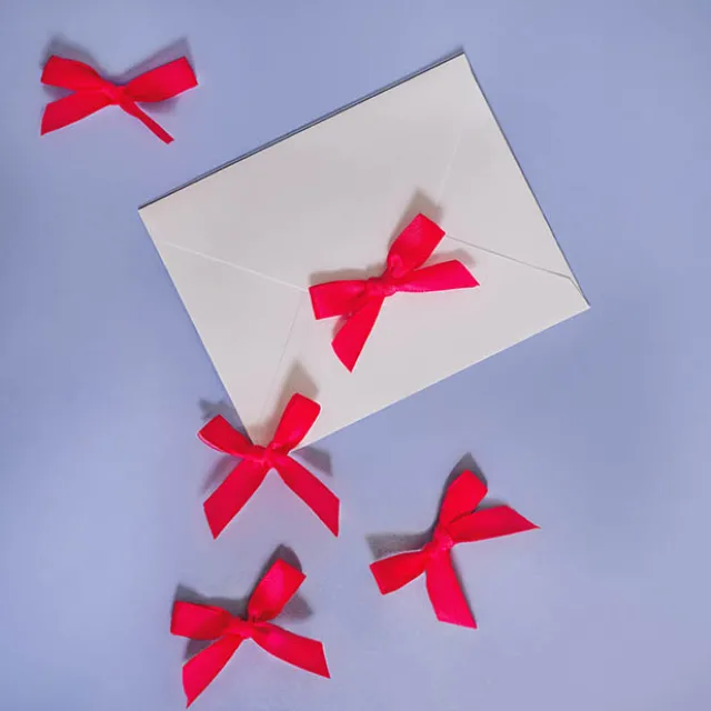 Pre-Made Ribbon Bow 10mm Satin Hot Pink Pack 24 (3.5cm)