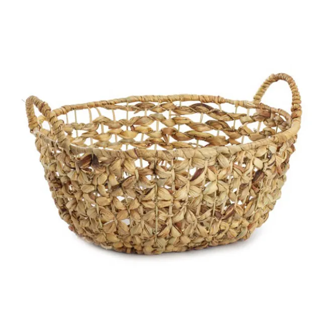 Premium Rattan Large Oval Hamper (40x34x18cmH)