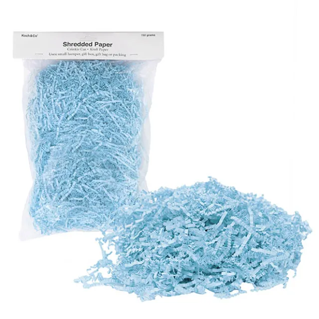 Premium Shredded Paper Filler Crinkle Cut Blue 150gm Bag