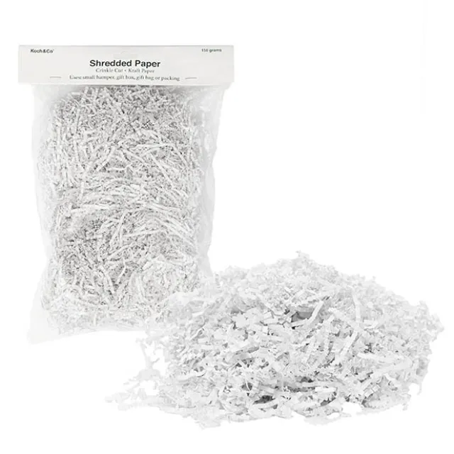 Premium Shredded Paper Filler Crinkle Cut White 150gram Bag