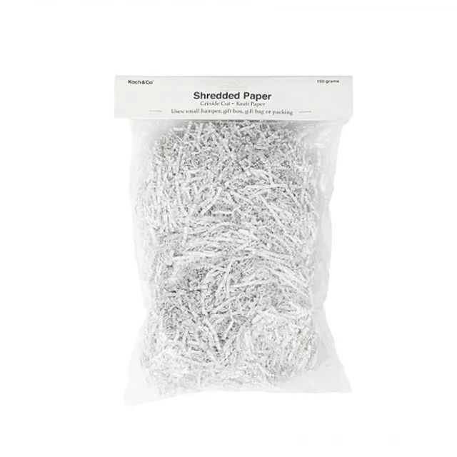 Premium Shredded Paper Filler Crinkle Cut White 150gram Bag
