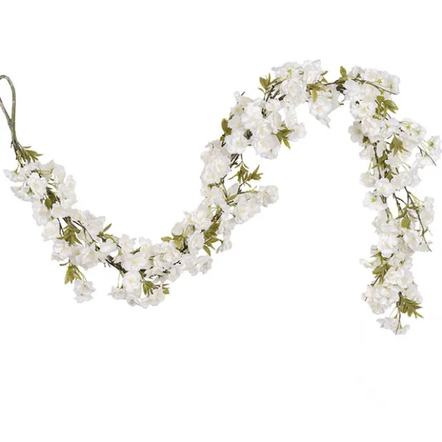 Lush Cherry Blossom Garland White (183cmL)