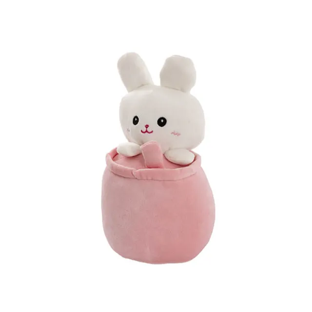 Tumbler Bunny Plush Puff Soft Toy Pink (25cmHT)