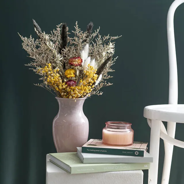 Glass Ginger Flared Vase Solid Nude (12Dx20cmH)