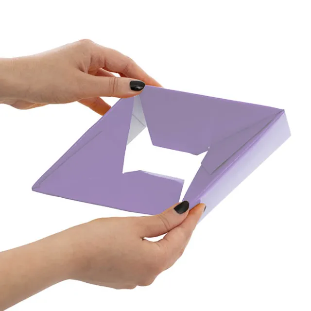 Mini Posy Box Gloss Autolock Base Pk25 Lavender (13x12cmH)
