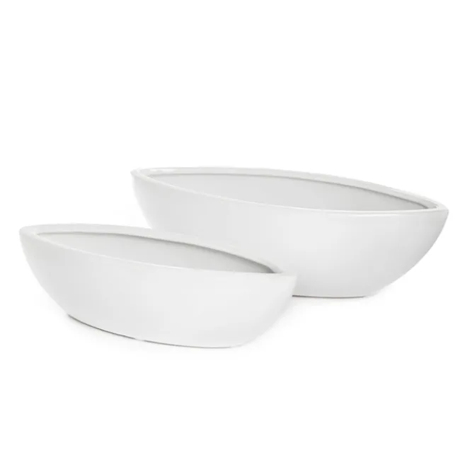 Ceramic Bondi Bowl Boat White (34x13.5x10cmH) Set 2
