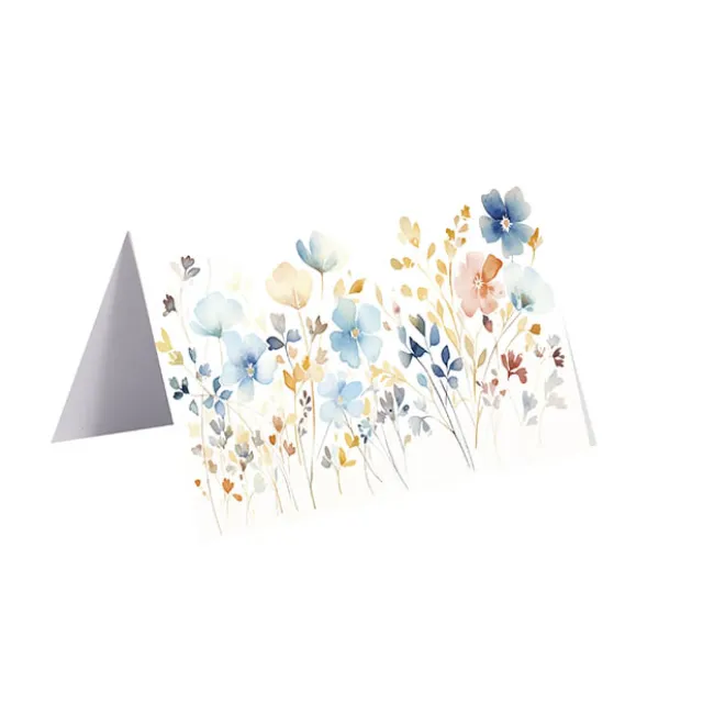 Gallery Gift Card & Envelope Flowers Blue Pk25 (10x6.5cmH)