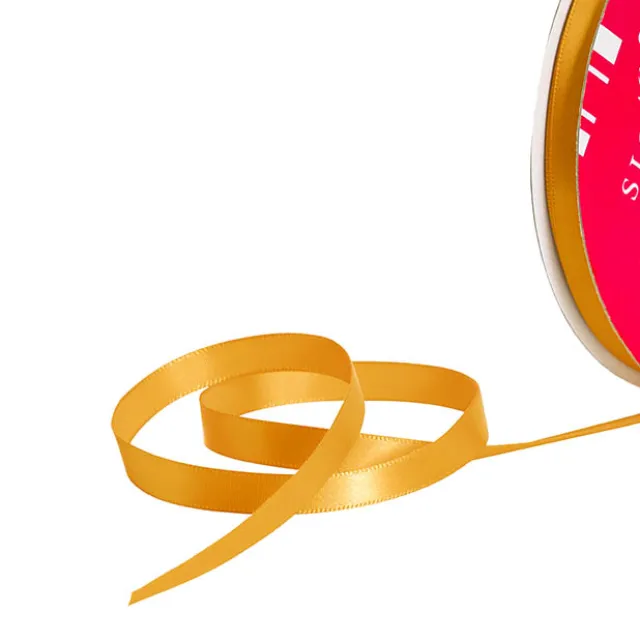 Bulk Ribbon Single Face Satin Gold (10mmx50m)