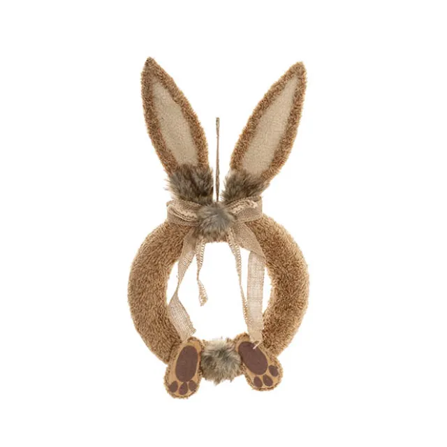 Rabbit Wreath Brown (30x54cmH)