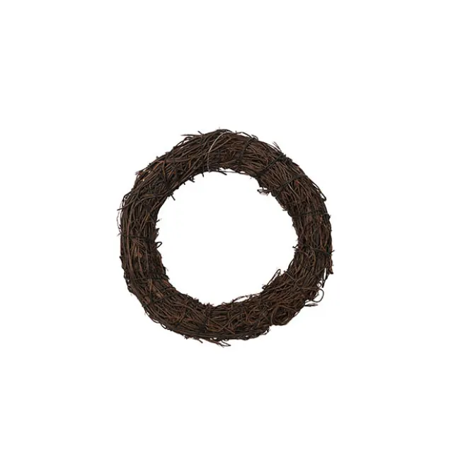 Rattan Base Wreath Brown (20cmD)