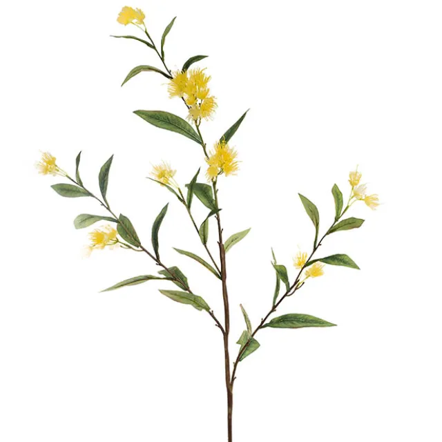 Real Touch Eucalyptus Ficifolia Gum Spray Yellow (110cmH)