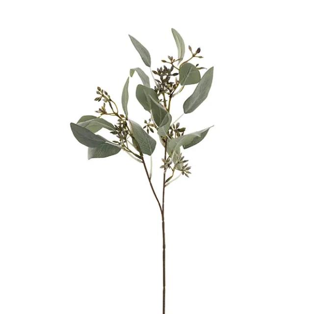 Real Touch Seeded Eucalyptus Leaf Spray Green (48cmH)