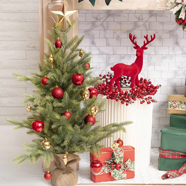 Real Touch Traditional Pine Christmas Tree Green (90cmH)