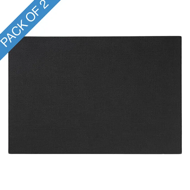 Rectangle Table Placemat Set 2 Black (43x30cmH)