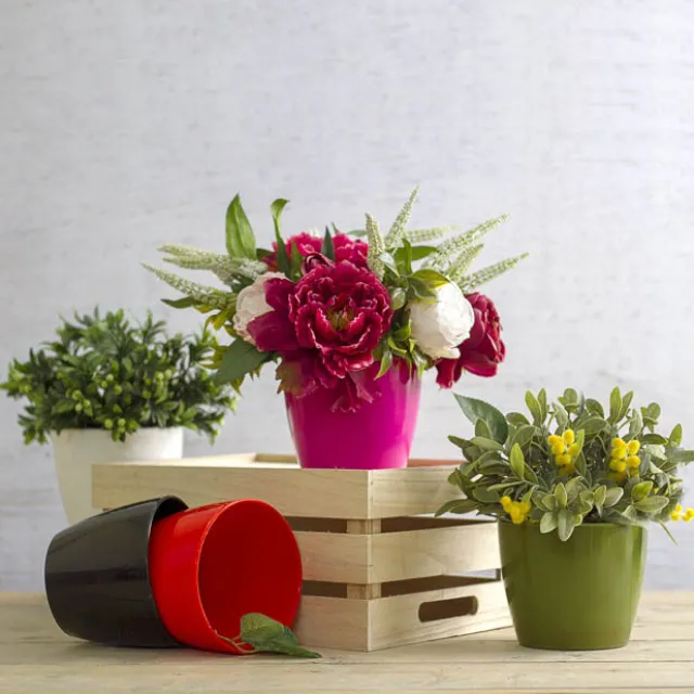 Regal Pot 13.5Dx11.5cmH Hot Pink