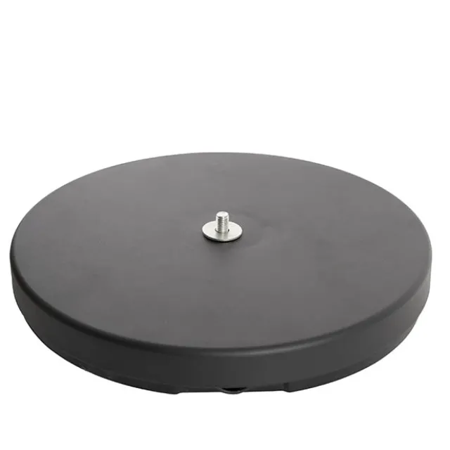 Retractable Barrier Post Bollard Set 2 Black (32cmDx92cmH)